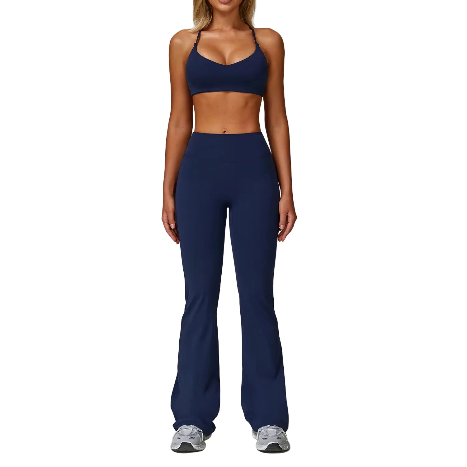 Seamless Sculpt Flare Set – Sports Bra & High-Waist Flared Leggingsv