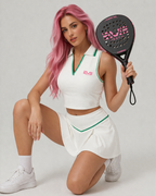 EVE Sculpt Tennis Set – Polo Crop Top & High-Waist Pleated Skirt