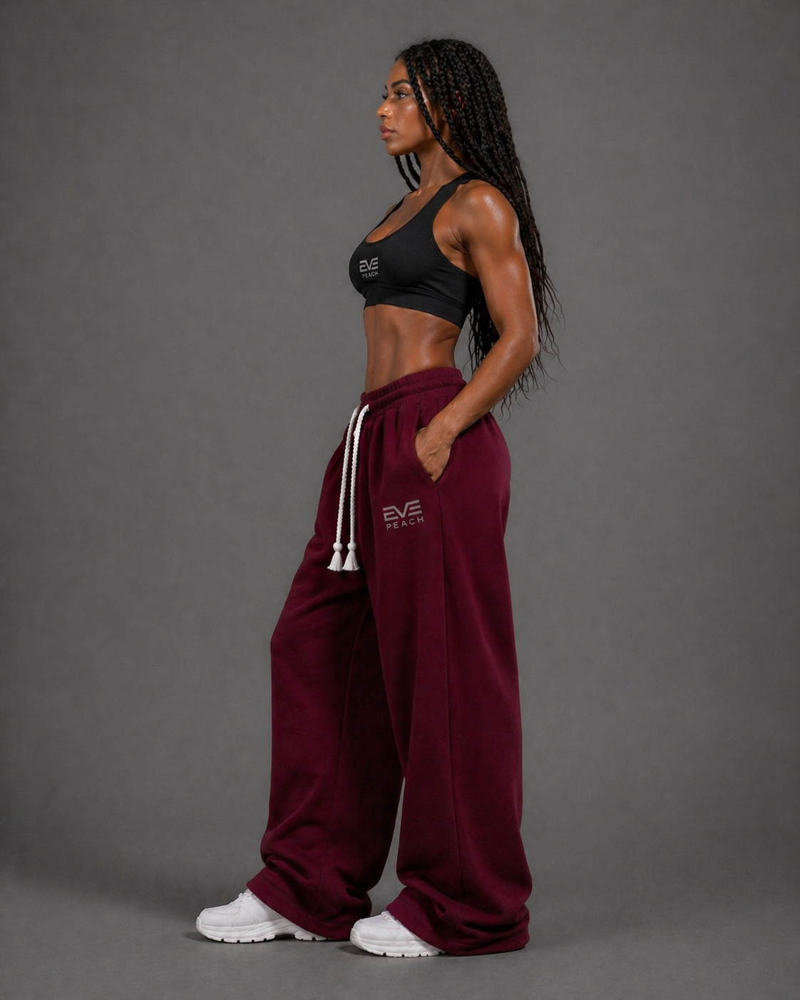 EVEPEACH Model Off-Duty Pants  Reason: