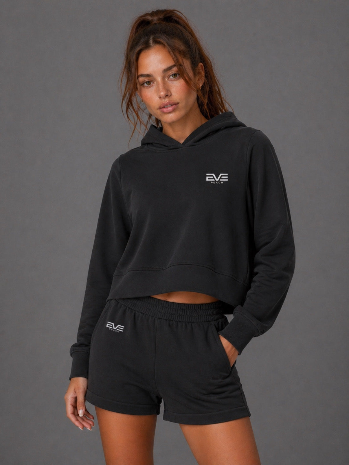 EVE SoftFlow Hoodie&Shorts Set — Relaxed Performance