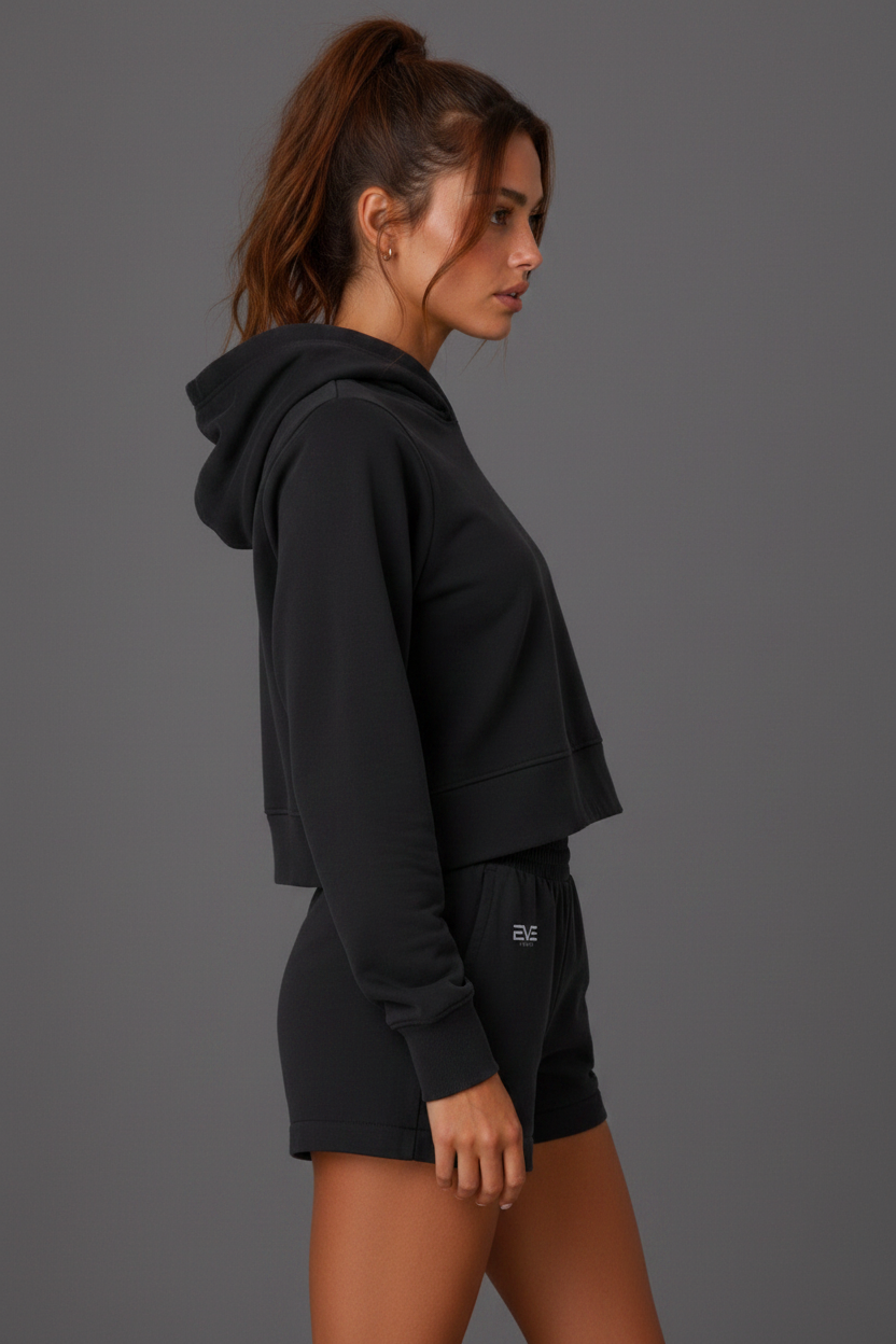 EVE SoftFlow Hoodie&Shorts Set — Relaxed Performance