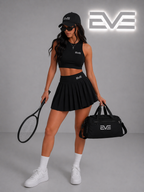 EVE PEACH Tennis Skirt Set – Sports Bra & High-Waist Pleated Skirt