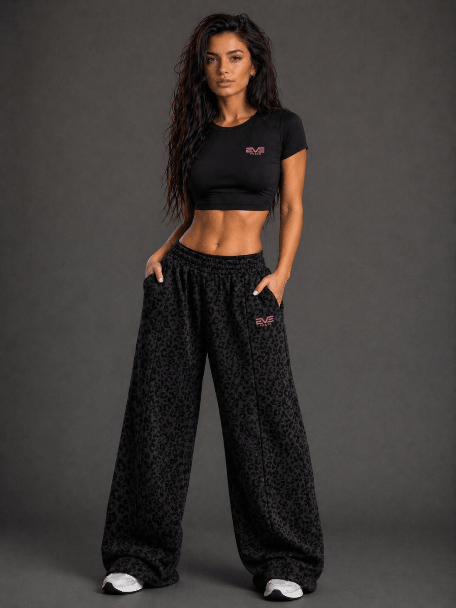 EVE FlowMotion Leopard Wide Leg Pants - EVEPEACH