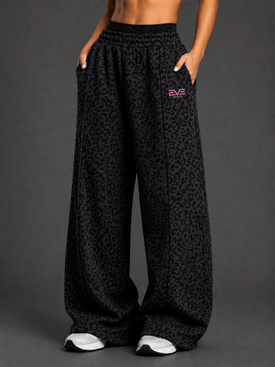 EVE FlowMotion Leopard Wide Leg Pants - EVEPEACH