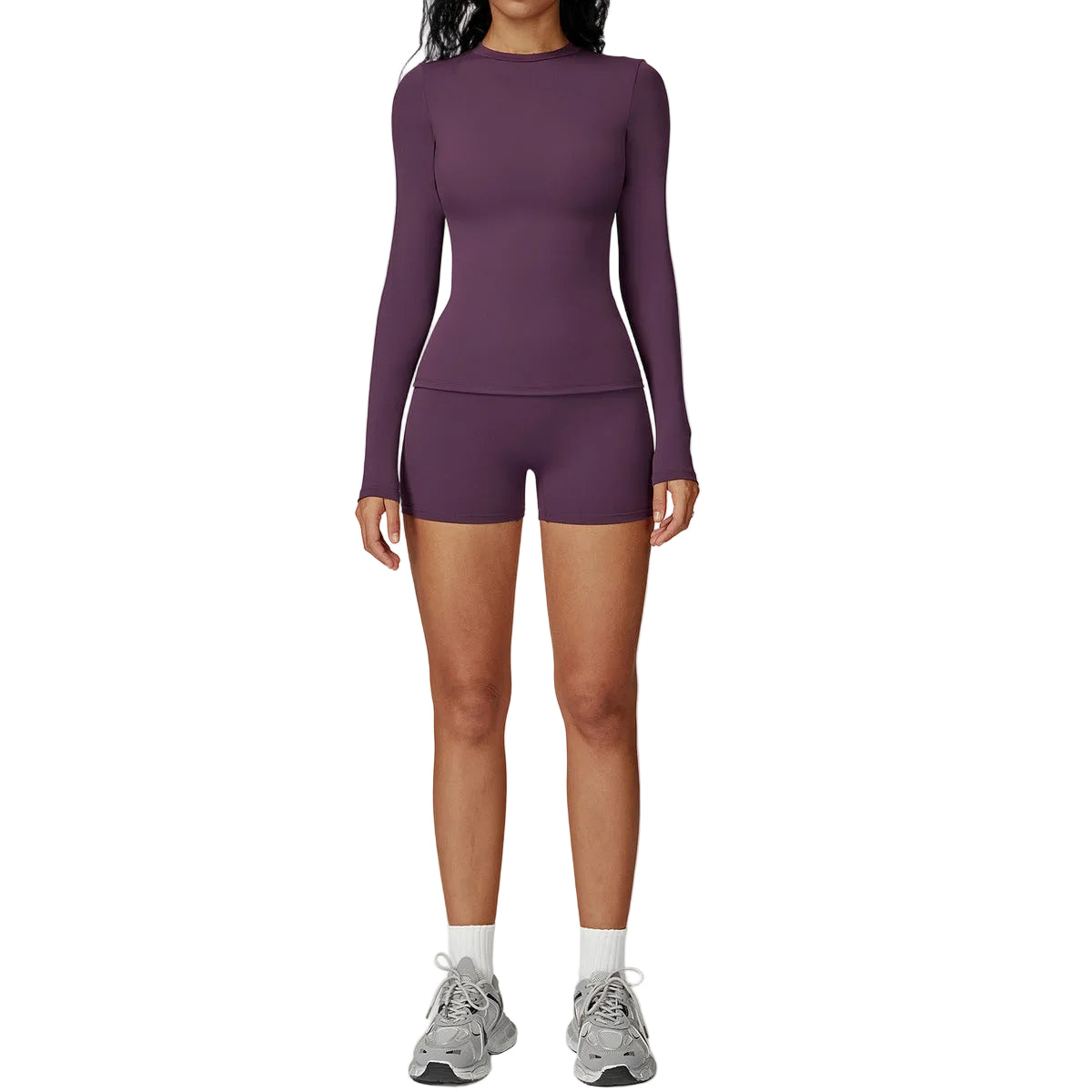 Ensemble de yoga évasé Sculpt sans coutures – Haut court à manches longues et leggings évasés taille haute (Copie)