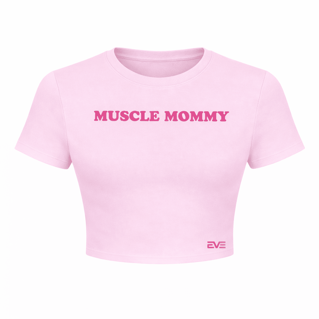 MUSCLE MOMMY Crop Tee - EVEPEACH