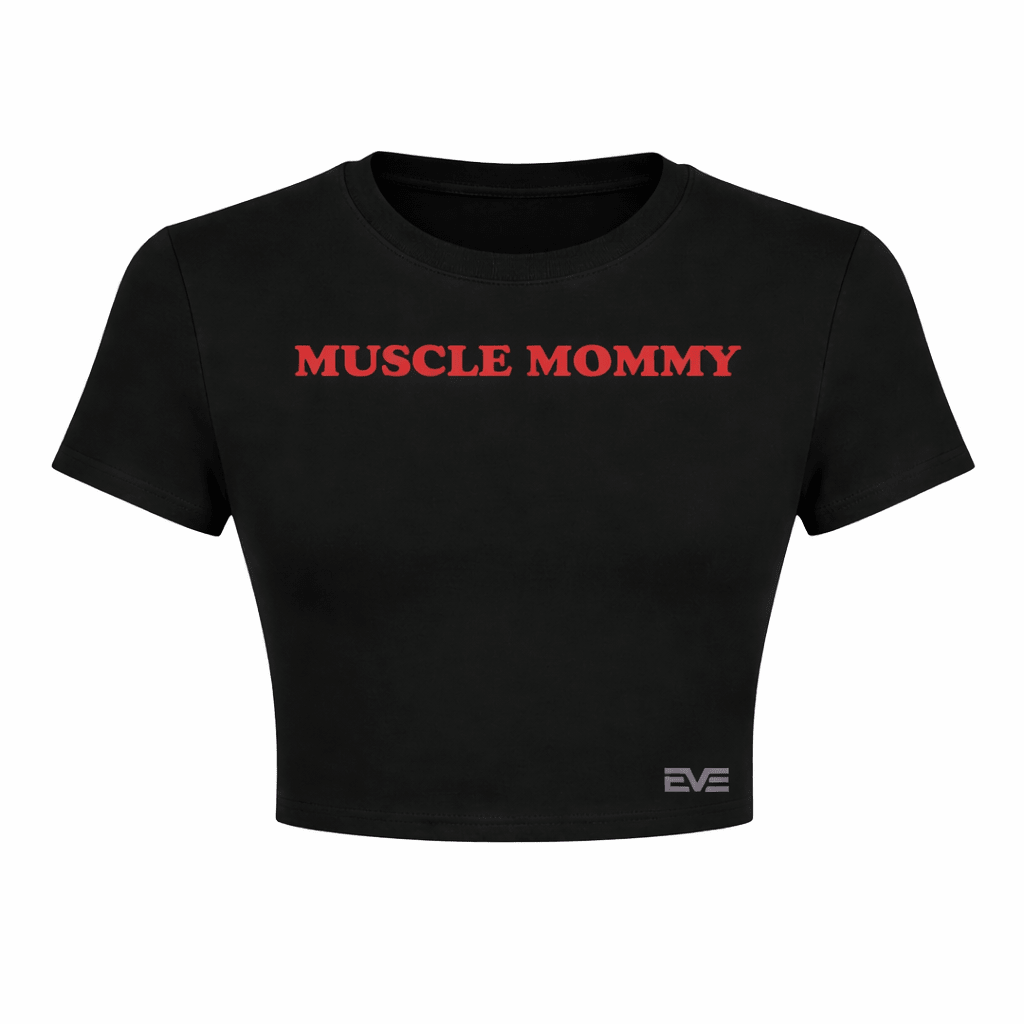 MUSCLE MOMMY Crop Tee - EVEPEACH
